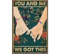 Bioputty Affiche vintage humoristique en métal avec inscription You and Me We Got This Couple LGBT, 30,5 x 20,3 cm