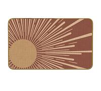 Bioputty Paillasson bohème marron pour entrée de la maison, tapis de sol bohème pour maison, intérieur, extérieur, entrée, 40 x 60 cm