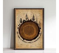Bioputty Poster vintage humoristique et amusant avec inscription « and I Think to Myself What A Wonderful World » - 30,5 x 20,3 cm - Décoration murale - Cadeau rétro - Plaque en métal