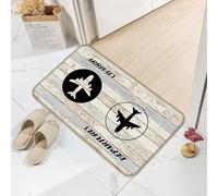 Bioputty Tapis de porte rustique de 45,7 x 76,2 cm pour décoration de maison, ferme, intérieur et extérieur, tapis de porte d'entrée amusant d'avion de bienvenue, cadeaux de pilote, cadeaux de