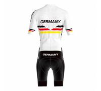 Bioracer Germany Icon Aero Short Sleeve Race Suit Blanc 2XL Homme