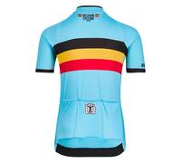 Bio-racer Maillot manches courtes Belgium Icon Classic Multicolore Enfants 152 cm