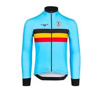 Bioracer Official Belgian Cycling Icon Tempest Gilet de Cyclisme Hiver pour Homme, Bleu Team Belgium, Coupe-Vent Isolant, Taille XL