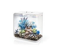 biOrb Flow Aquarium Compact Moderne en Acrylique de 15 litres avec lumières LED Multicolores télécommandées pour Dessus de Table ou de Bureau, Blanc
