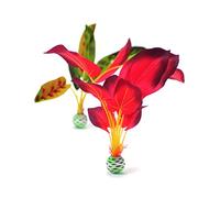 biOrb Jeu de plantes en soie L en vert et rouge