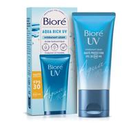 Bioré Aqua Rich UV FPS30 P Haute Protection UV au Quotidien & Hydratation - Crème solaire visage - Acide hyaluronique - Texture non grasse et invisible - Tous types de peaux et carnations