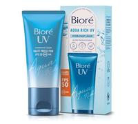 Biore Aqua Rich UV FPS50 - Haute Protection UV au Quotidien & Hydratation - Crème solaire visage - Acide hyaluronique - Texture non grasse et invisible - Tous types de peaux et carnations