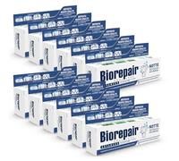 Biorepair, Advanced Dentifrice Nuit Intense contre l'érosion, 12 paquets de 75 ml, protège et répare l'émail des dents, antibactérien, avec MicroRepair, Zinc PCA et Xylitol, pour un