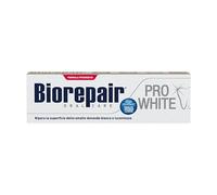 Biorepair, Dentifrice Pro White, Dentifrice blanchissant avec technologie polymère PVP, réparation d'émail et dents pour dents blanches et brillantes, sans fluor, 60 ml