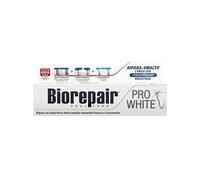Biorepair, Pro White Lot de 12 tubes de dentifrice blanchissant de 60 ml avec technologie polymère PVP - Répare le vernis à ongles et le tartre pour des dents blanches et brillantes - Sans fluorure