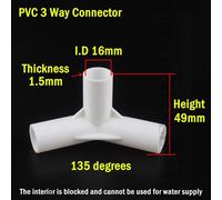 Biosd-Raccords De Connecteur En T À Coude Droit,Tuyau En Pvc,Modules De Maison Pour Animaux De Compagnie Bricolage,Joint De Tube Leton,Garde-Robe Et Chaussure,Raccords De Tu - Type 135 Degree-30pcs