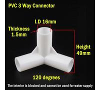 Biosd-Raccords De Connecteur En T À Coude Droit,Tuyau En Pvc,Modules De Maison Pour Animaux De Compagnie Bricolage,Joint De Tube Leton,Garde-Robe Et Chaussure,Raccords De Tuy - Type 120 Degree-3pcs