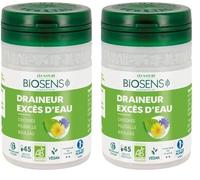 Biosens - Gélule végétale Draineur Excès d'eau - Chicorée, Piloselle et Bouleau - Certifié Bio AB Vegan - Fabriqué en France - Programme de 15 jours - 45 gélules (Lot de 2)