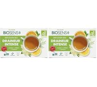 Biosens - Infusion Draineur intense - Cassis, Frêne et Sureau - Certifié Bio AB - Fabriqué en France - 20 sachets (Lot de 2)