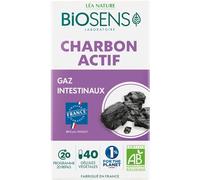 BIOSENS - Soulagement Naturel des Ballonnements, Charbon Actif Bio pour Confort Digestif (40 géL'oules) - Le lot de 3