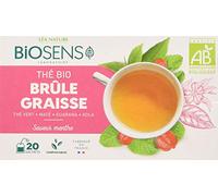 Biosens - Thé Brûle Graisses - Thé Vert, Maté, Guarana et Kola - Certifié Bio AB - Fabriqué en France - Commerce Équitable - 20 sachets