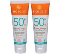 BIOSOLIS® Crème Visage SPF50+ Protection Solaire 2x50 ml