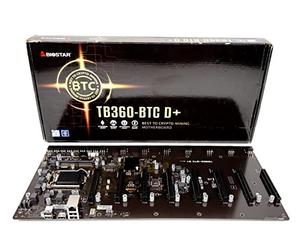 Biostar TB360-BTC D+ (Intel 8e et 9e générations) LGA1151 SODIMM DDR4 8 GPU Support GPU Mining Carte mère Nécessite un processeur avec IGFX et une alimentation serveur.