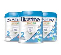 Biostime SN-2 Bio Plus - Lot de 3 Laits infantiles Bio 2ème âge en poudre de 6 à 12 mois (800g) DERNIERS LOTS DISPONIBLES (Date limite d'utilisation optimale au 08/10/2026)
