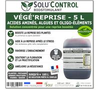 Biostimulant Concentré à l'Extrait d'Ail, d'Ortie et de Plantes Solu'Control Vége'Défense - 5 litres - Renforce les Défenses Naturelles des Plantes - Fabriqué en France - UAB