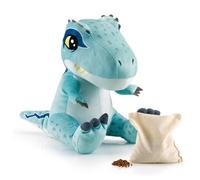 BIOSYNEX - Peluche Bouillotte Micro-Ondable avec Billes d'Argile Jurassic World Explorers - Doudou Bien-Être Lavable en Machine - Chaleur Douce et Réconfortante - Dès la naissance (Blue)