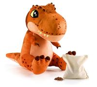 BIOSYNEX - Peluche Bouillotte Micro-Ondable avec Billes d'Argile Jurassic World Explorers - Doudou Bien-Être Lavable en Machine - Chaleur Douce et Réconfortante - Dès la naissance (T-Rex)