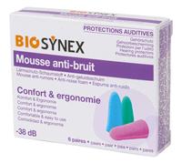 Biosynex Protections Auditives En Mousse Anti-Bruit 6 Paires