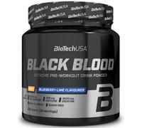 BioTech USA – Pré-workout Black Blood NOX+ – caféine, créatine, tyrosine – Myrtille & Lime 330 g