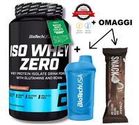 BIOTECH USA Iso Whey Zero 908 G Protéines Isolées De Lactosérum + SHAKER + BAR