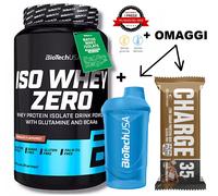 BIOTECH USA Iso Whey Zero 908 G Protéines Isolées De Lactosérum + SHAKER + BAR