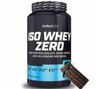BioTech USA Protéines isolées de lactosérum Iso Whey Zero Chocolat 908 g + shaker + barre