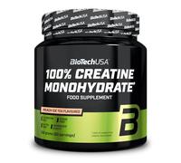 BioTechUSA 100% Creatine Monohydrate | Créatine de qualité pharmaceutique | Micronisée | Végétalienne | Sans gluten, 300 g, Thé glacé à la pêche