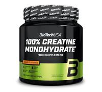 BioTechUSA 100% Creatine Monohydrate | Créatine de qualité pharmaceutique | Micronisée | Végétalienne | Sans gluten, 300 g, Orange