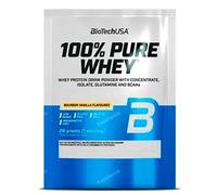 BIOTECHUSA 100% Pure Whey Bourbon Vainilla - 28G, Poudre de Protéine de Lactosérum Isolat et Concentré, avec Glutamine et Bromélaïne, sans Huile de Palme
