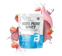 BioTechUSA 100% Pure Whey | Poudre de protéines avec BCAA et Glutamine | Sans gluten, sans huile de palme | 21g de protéines par portion, 1 kg, Fraise