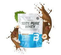 BioTechUSA 100% Pure Whey | Poudre de protéines avec BCAA et Glutamine | Sans gluten, sans huile de palme | 21g de protéines par portion, 1 kg, Noisette