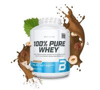 BioTechUSA 100% Pure Whey | Poudre de protéines avec BCAA et Glutamine | Sans gluten, sans huile de palme | 21g de protéines par portion, 2.27 kg, Noisette