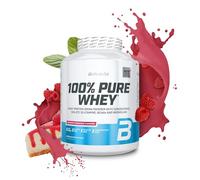 BioTechUSA 100% Pure Whey | Poudre de protéines avec BCAA et Glutamine | Sans gluten, sans huile de palme | 21g de protéines par portion, 2.27 kg, Cheescake aux frambois