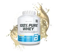 BioTechUSA 100% Pure Whey | Poudre de protéines avec BCAA et Glutamine | Sans gluten, sans huile de palme | 21g de protéines par portion, 2.27 kg, Riz au lait