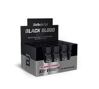 BioTechUSA Black Blood Shot | Formule de pré-entraînement sans sucre | 5 ingrédients actifs | 400 mg de caféine | Ampoules prêtes à boire | 20 * 60 ml | Pamplemousse rose