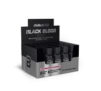 BioTech USA Black Blood Shot – Pré-entraînement sans sucre – Pamplemousse rose – 20 x 60 ml