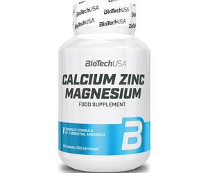BioTechUSA Calcium Zinc Magnesium aide à la bonne santé des os et des dents 172 g