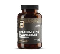 BioTechUSA Calcium Zinc Magnesium from Organic Sources | 4 types de minéraux organiques | Formule synergique pour les os, les muscles, le système nerveux et immunitaire, 90 comprimés