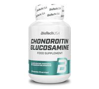 BioTechUSA Chondroitin Glucosamine | Sulfate de glucosamine & minéraux | Sulfate de chondroïtine | Calcium & magnésium pour os et muscles | Manganèse | Sans gluten, lactose ni OGM | 60 Capsules