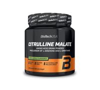 BioTechUSA Citrulline Malate | Poudre de L-citrulline & acide malique 1:1 | 3 g de principe actif par dose | Dosage libre en pré-entraînement | Végan, sans sucres ni gluten | 300 g | Pomme Verte