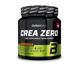 BioTechUSA Crea Zero | Monohydrate, citrate & pyruvate de créatine, 3 g | La créatine augmente les performances | BCAA 2:1:1, arginine & glutamine | Magnésium & fer contre la fatigue | 320 g, Orange