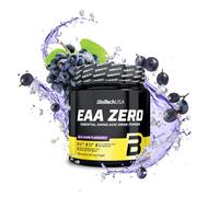 BioTechUSA EAA Zero | Acides aminés essentiels | 7160mg EAA/portion | Ratio recommandé par l'OMS | Sans sucre, sans gluten, 350g, Raisin Bleu