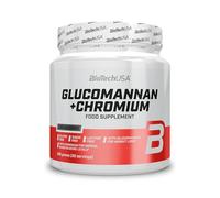 BioTechUSA Glucomannan+Chromium | Supplément de fibres non aromatisé | pour la perte de poids et le soutien de la glycémie | Sans lactose, sans sucre et sans gluten, 225 g