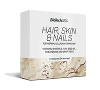 BioTechUSA Hair, Skin & Nails | 10 vitamines | 3 minéraux | Préparations à base de plantes | L-méthionine, 54 capsules