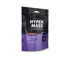 BioTechUSA Hyper Mass | Prise de masse avec mélange de glucides et de protéines | Créatine micronisée | Sans gluten, 6.8 kg, Fraise